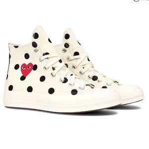 Comme des Garcons High-Top Polka Dot Converse, NEW
